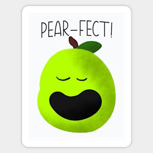 Cute & Funny Pear Design - "Pear-Fect!" Sticker